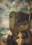 Diego Velazquez St Anthony Abbot and St.paul the Hermit (df01) Sweden oil painting artist